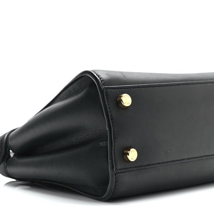 Fendi Vitello Tahiti Burro Medium Peekaboo Iconic Essentially Satchel Black Corda 7 of 9