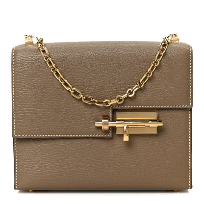 Hermes Chevre Chamkila Mini Verrou Chaine Bag Etoupe 1 of 12