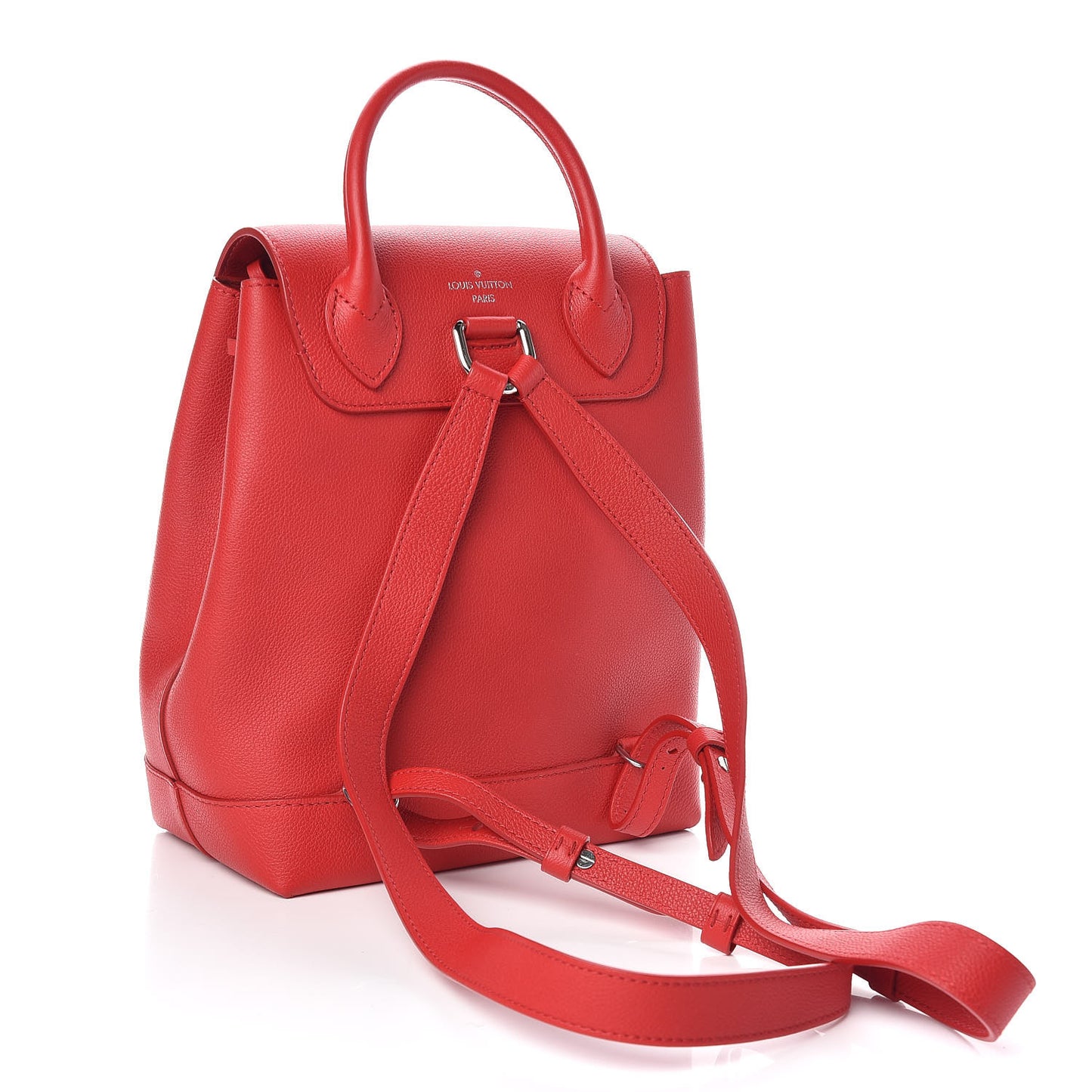 Soft Calfskin Lockme Backpack Rubis