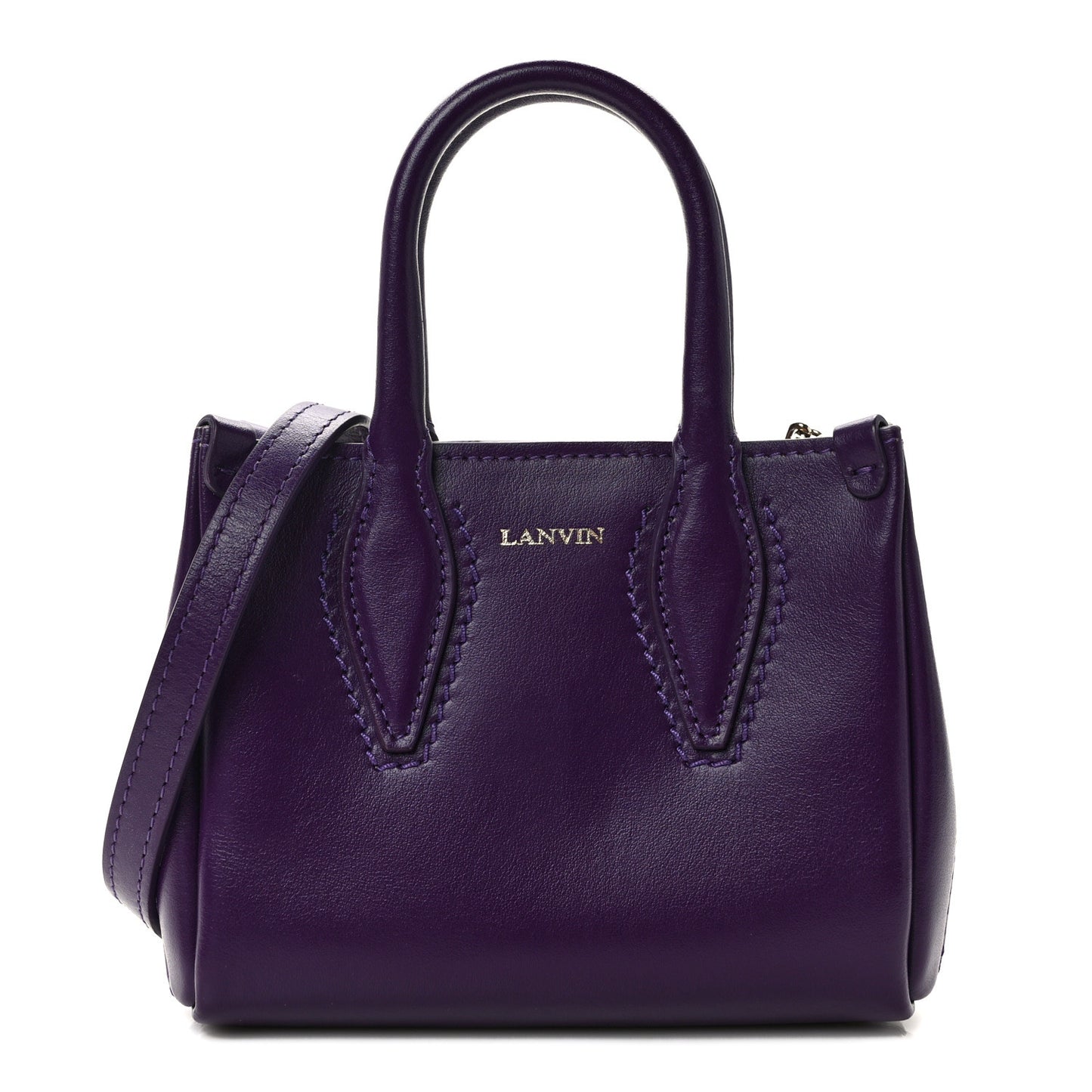 Smooth Calfskin Micro Le Journee Dark Purple