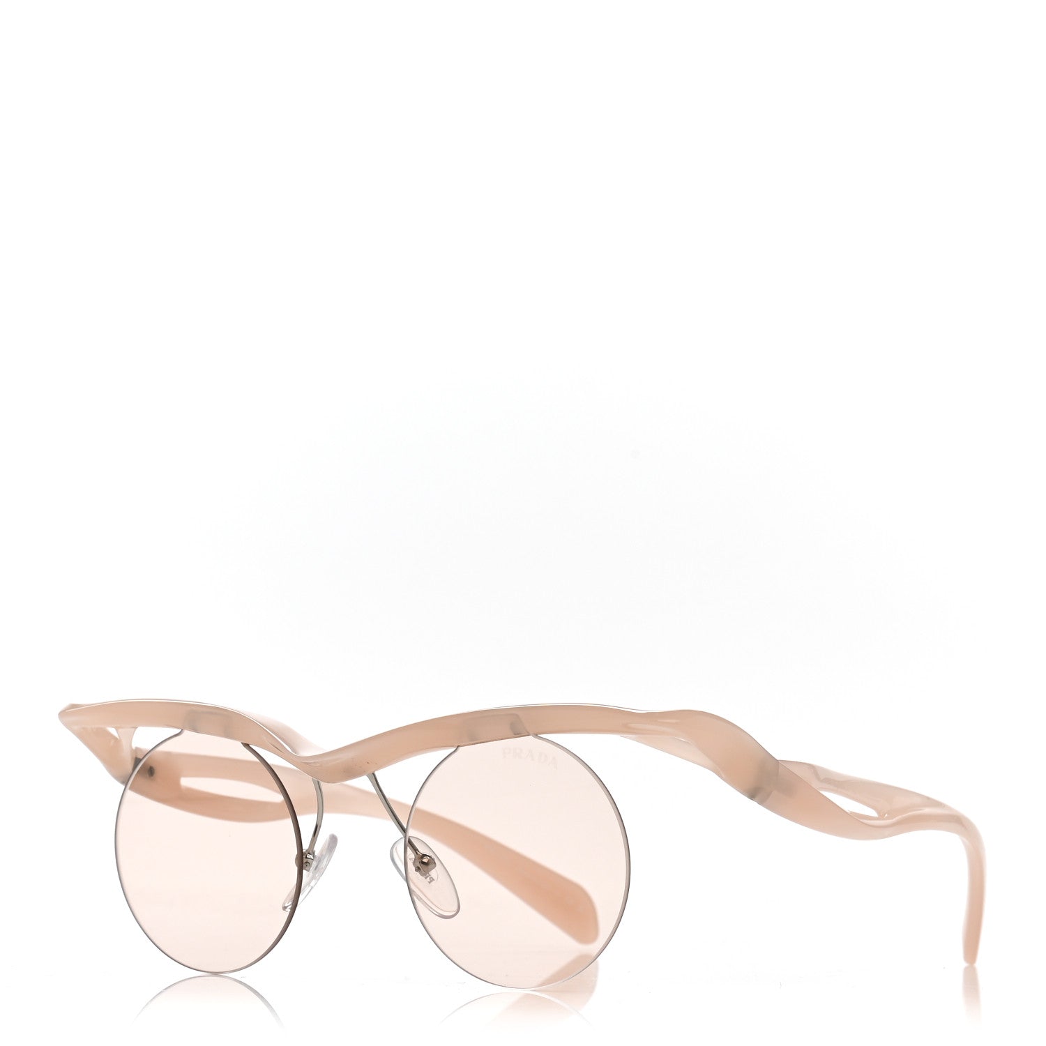 Prada Acetate Rimless Sunglasses SPR A24 Light Pink 1 of 7