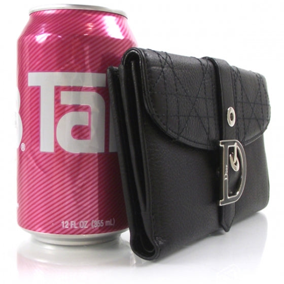 Calfskin Cannage D Charm Wallet