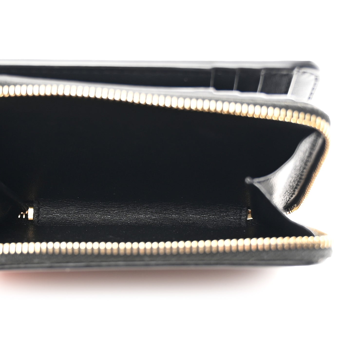 Patent Tartarugato Monogram Compact Wallet Brown