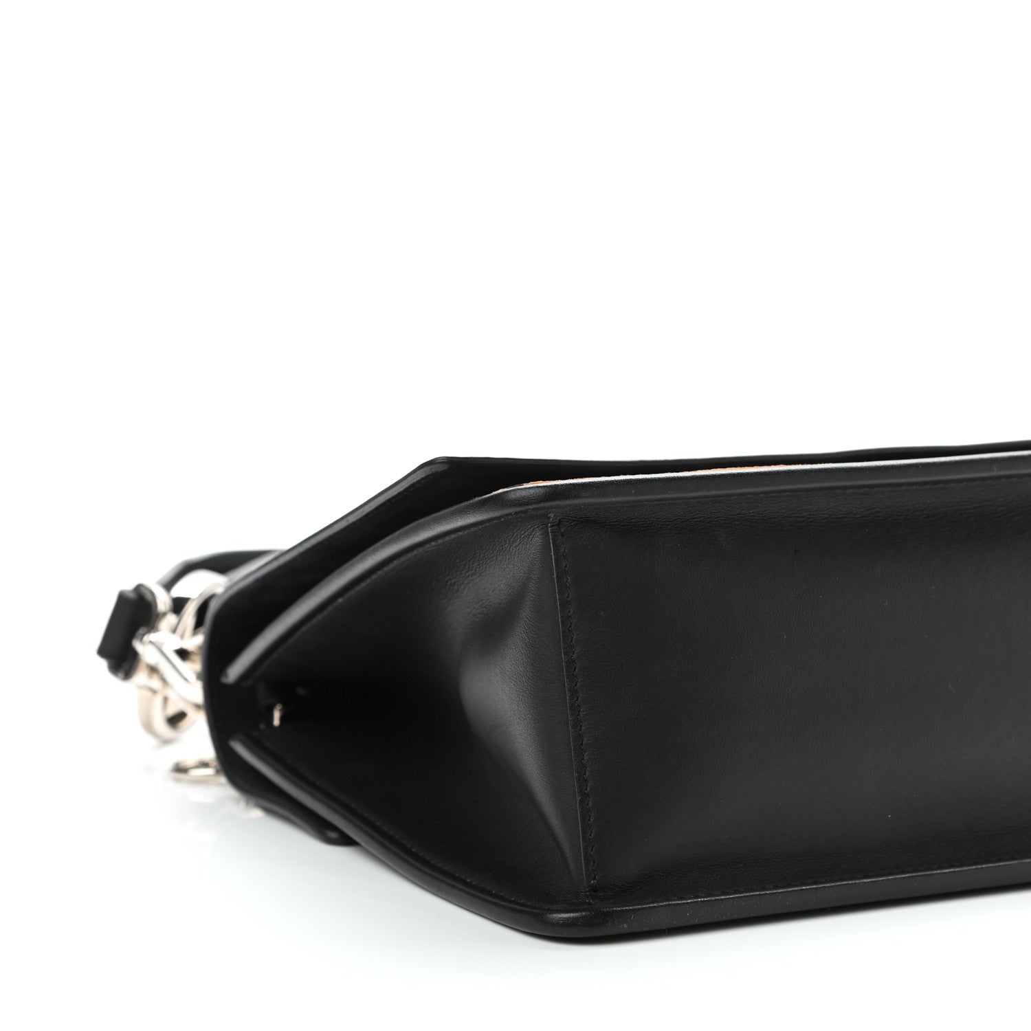 Fendi Vitello Century Velvet F is Fendi FF Kan I Shoulder Bag Black Tobacco 8 of 12