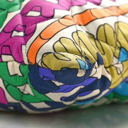 Chanel Printed Fabric Quilted Logo Large Shopping Tote Multicolor 8 of 8