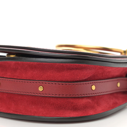 Chloe Calfskin Suede Small Nile Bracelet Bag Intense Red 10 of 12