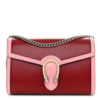 Gucci Azalea Calfskin Enamel Mini Dionysus Chain Wallet New Cherry Red Wild Rose Off White 1 of 9