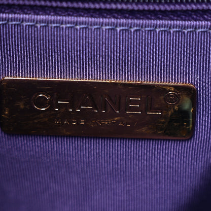 Chanel Tie Dye Calfskin Quilted Medium Chanel 19 Flap Blue Purple 6 of 11