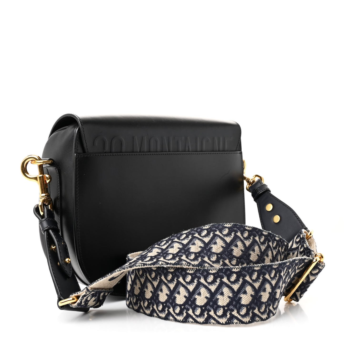 Box Calfskin Large Bobby Flap Black