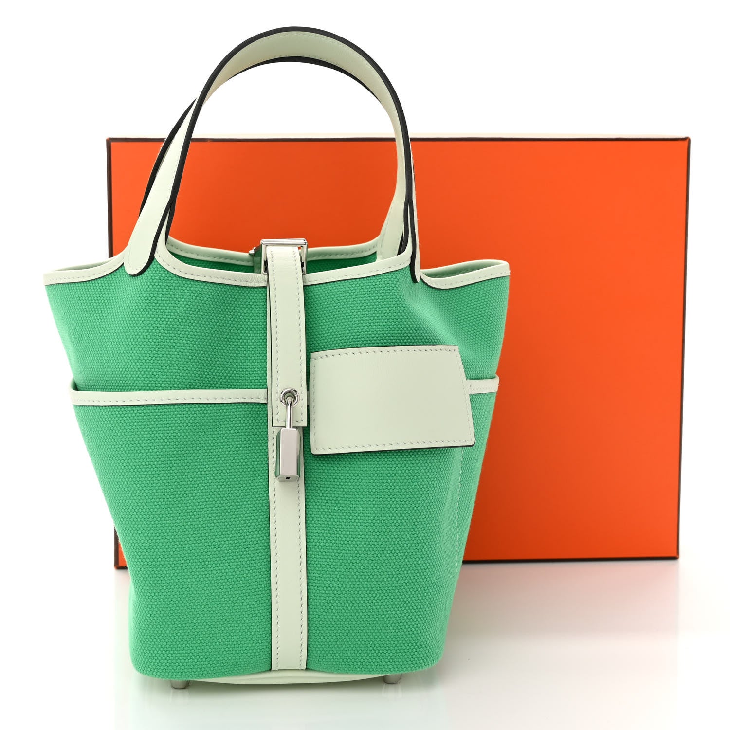 Hermes Toile Goeland Swift Cargo Picotin Lock 18 Vert Fizz Vert Comics 10 of 10
