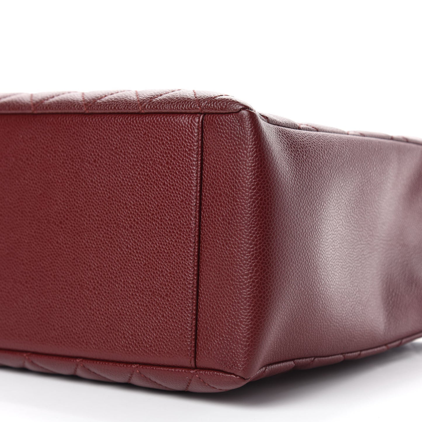 Caviar Quilted Grand Shopping Tote GST Burgundy