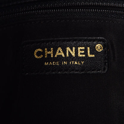 Chanel Velvet Quilted Medium Flap Black White 7 of 9