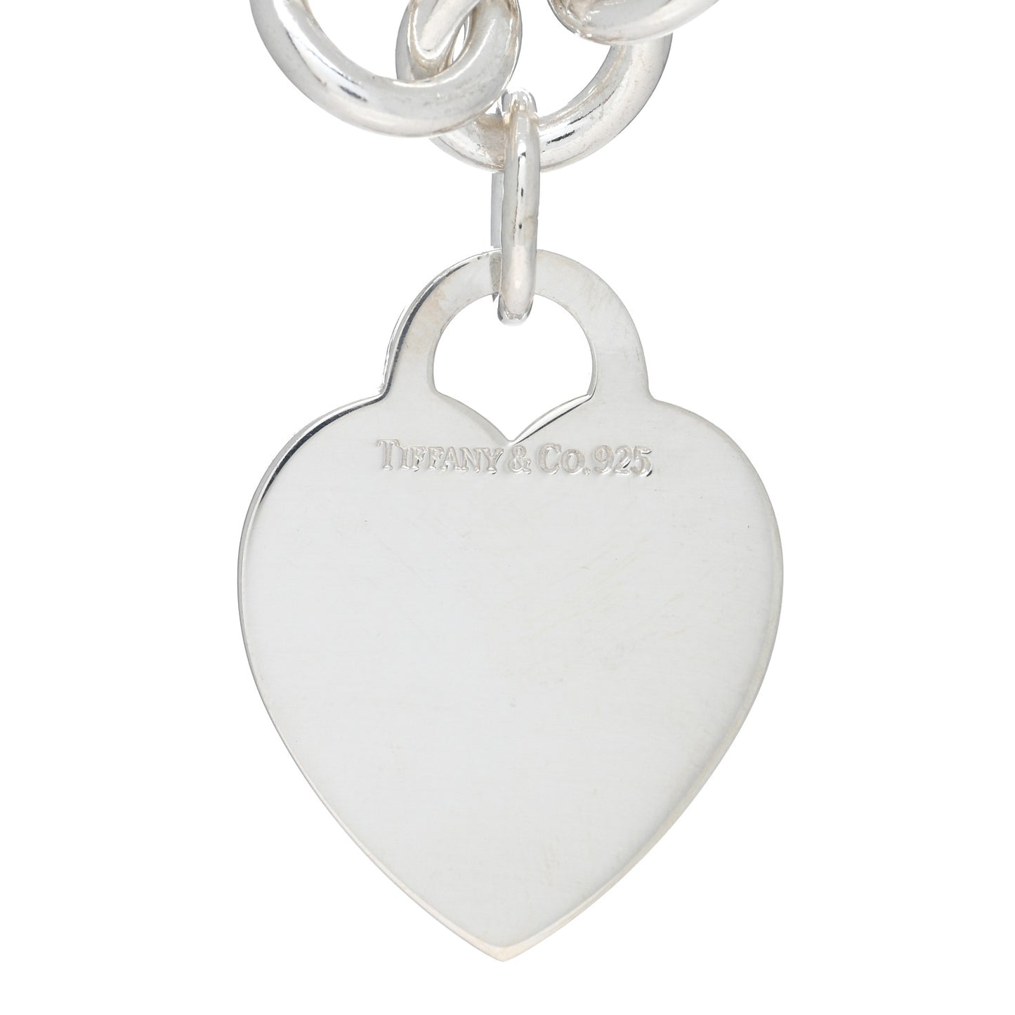 Sterling Silver Heart Tag Pendant Necklace
