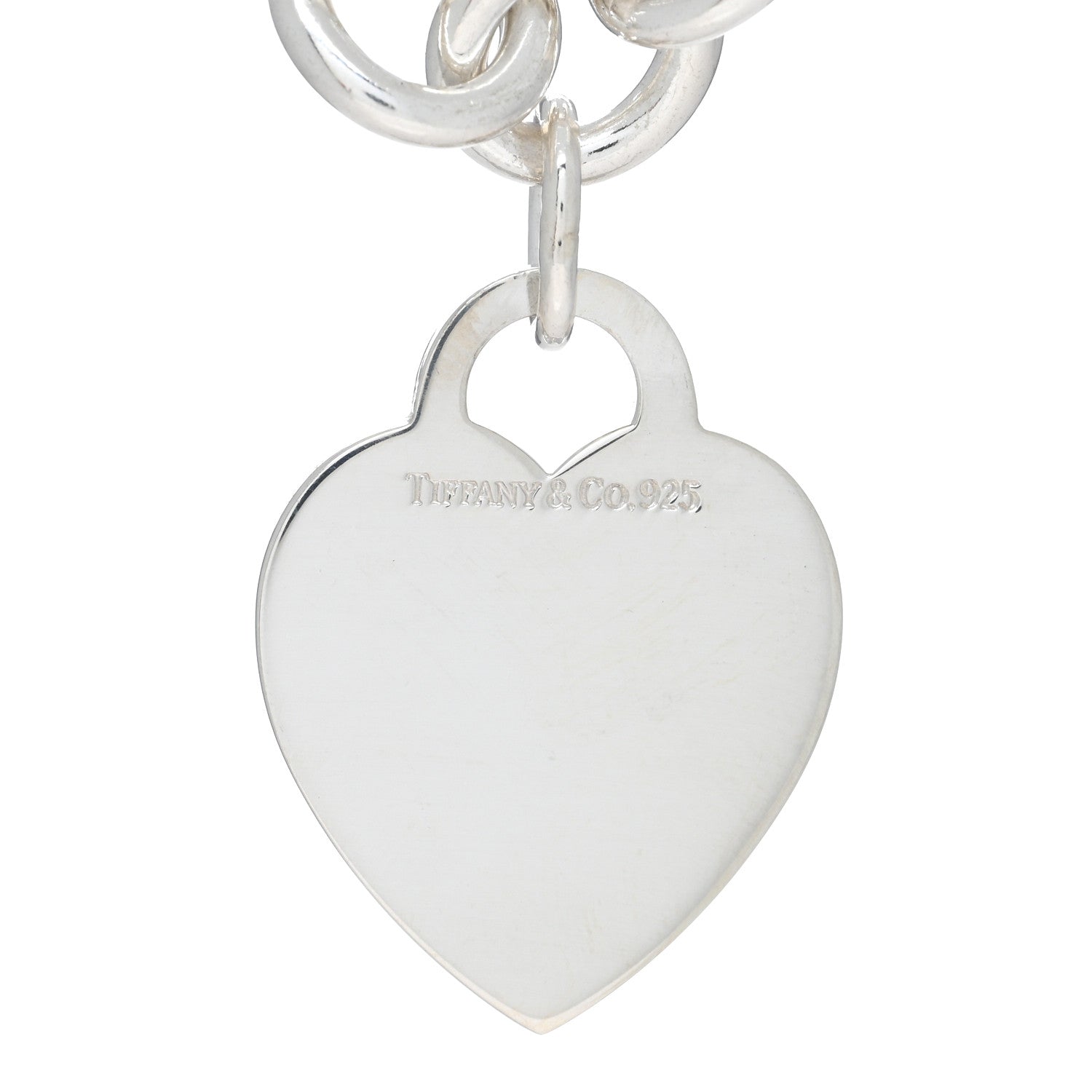 Tiffany Sterling Silver Heart Tag Pendant Necklace 5 of 5