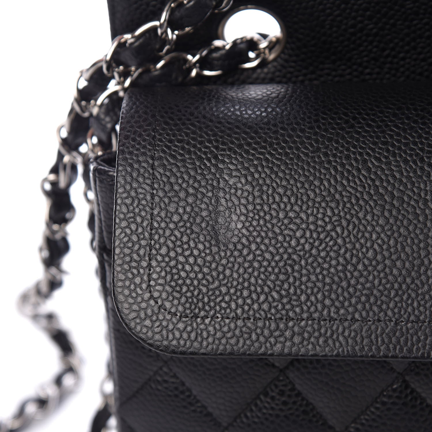 Chanel Caviar Quilted Medium Double Flap Black 12 of 13