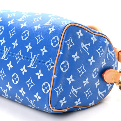 Louis Vuitton Calfskin Monogram Speedy P9 Bandouliere 25 Blue 11 of 11