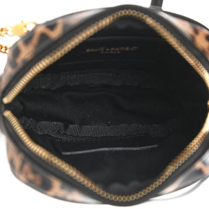 Saint Laurent Calfskin Heart Leopard Print Monogram Baby Lou Camera Bag Toffee 5 of 7
