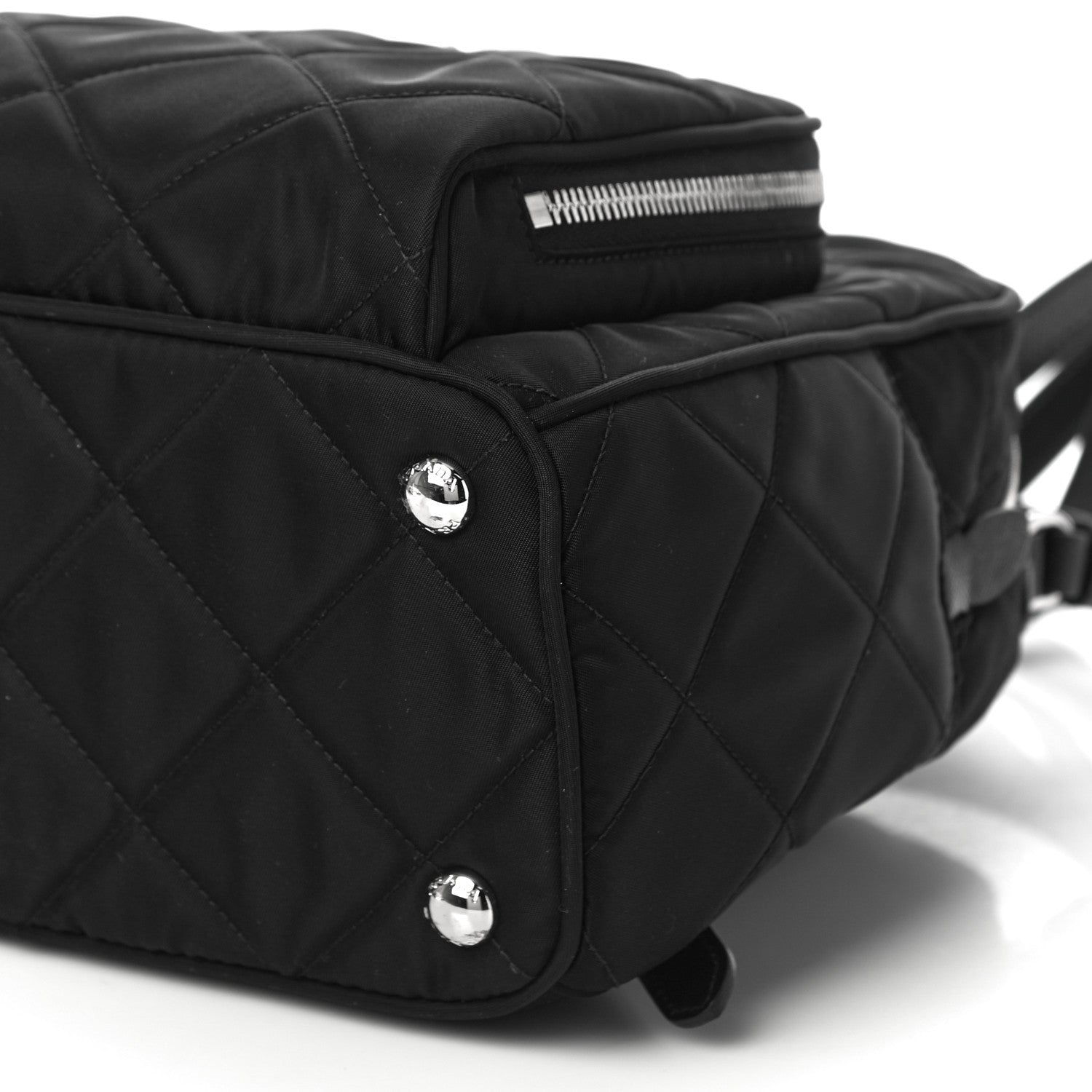 Prada Nylon Tessuto Impuntu Quilted Backpack Black 9 of 9
