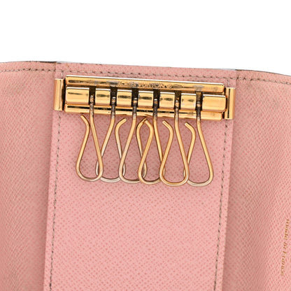 Louis Vuitton Damier Ebene Multicles 6 Key Holder Rose Ballerine 8 of 9