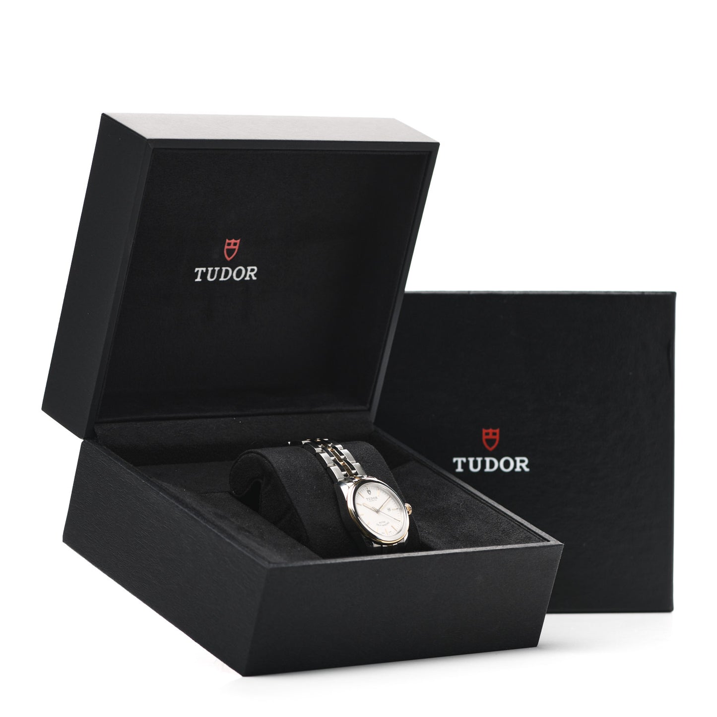 Stainless Steel 18K Yellow Gold 31mm Glamour Date Automatic Watch White 53003