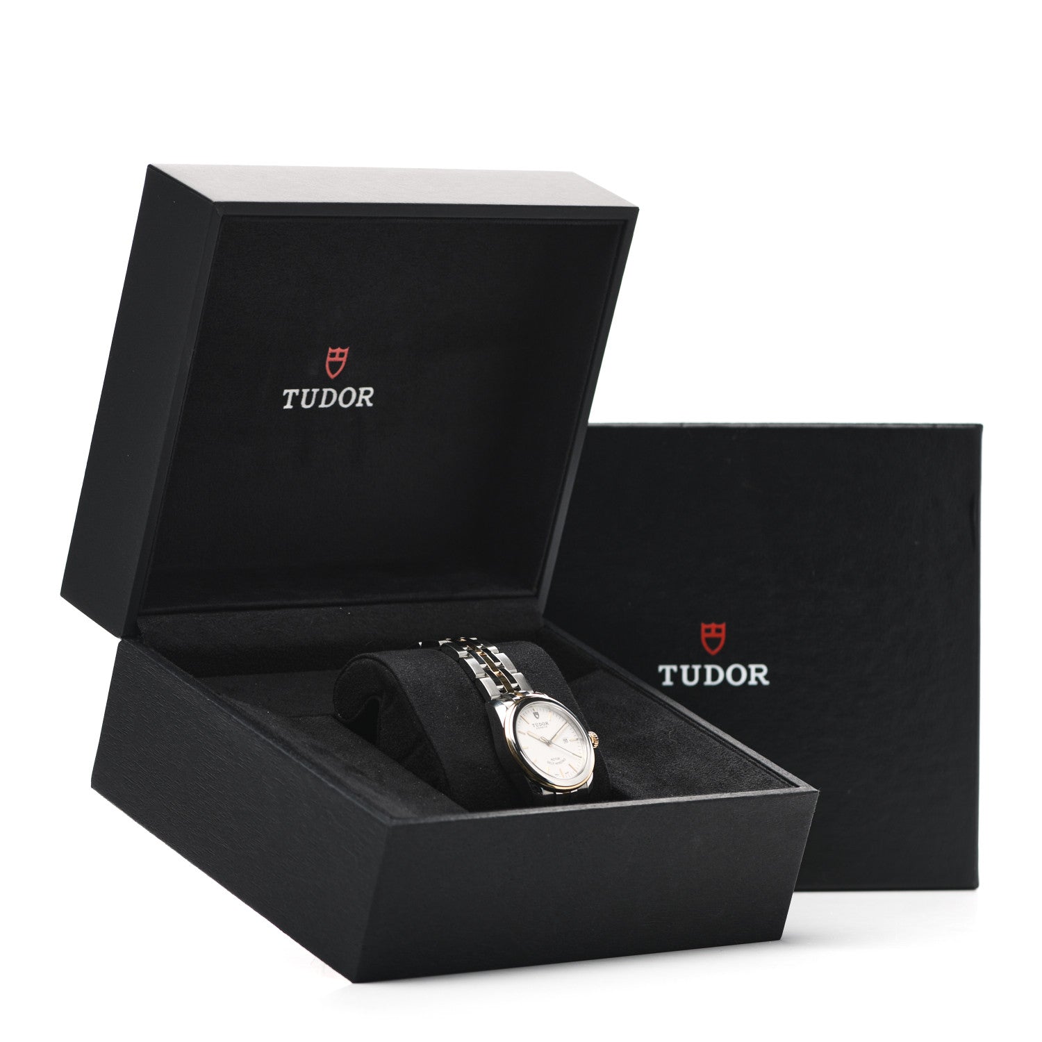 TUDOR Stainless Steel 18K Yellow Gold 31mm Glamour Date Automatic Watch White 53003 5 of 5