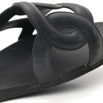Hermes Rubber Aloha Sandals 37 Black 8 of 8