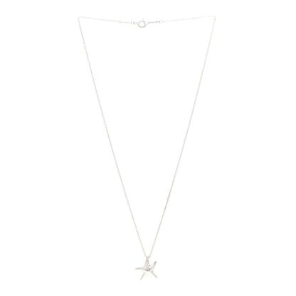 Tiffany Sterling Silver 15mm Elsa Peretti Starfish Pendant Necklace 3 of 4