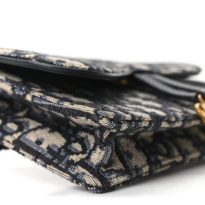 Christian Dior Oblique Saddle Belt Bag Blue 8 of 9