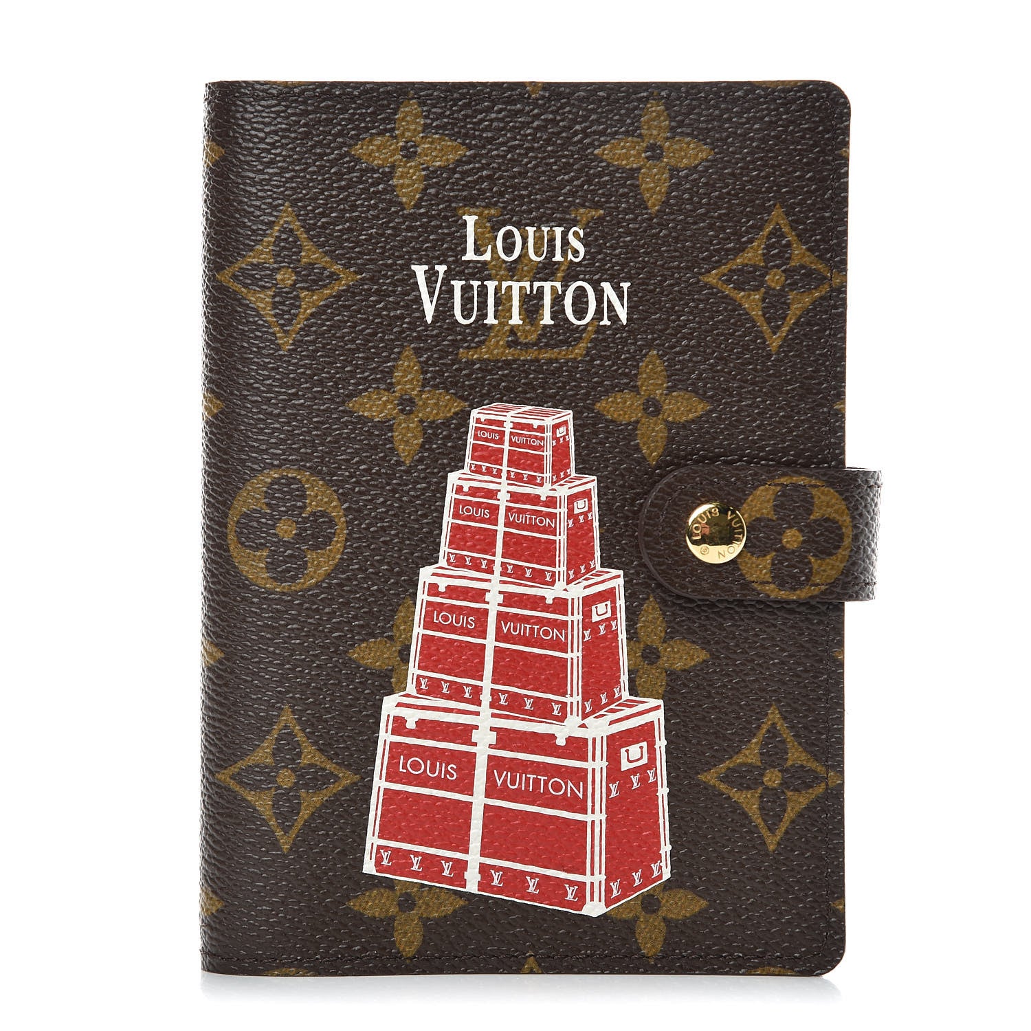 Louis Vuitton Monogram Malle Empilees Stacked Trunks Small Ring Agenda Cover 1 of 6