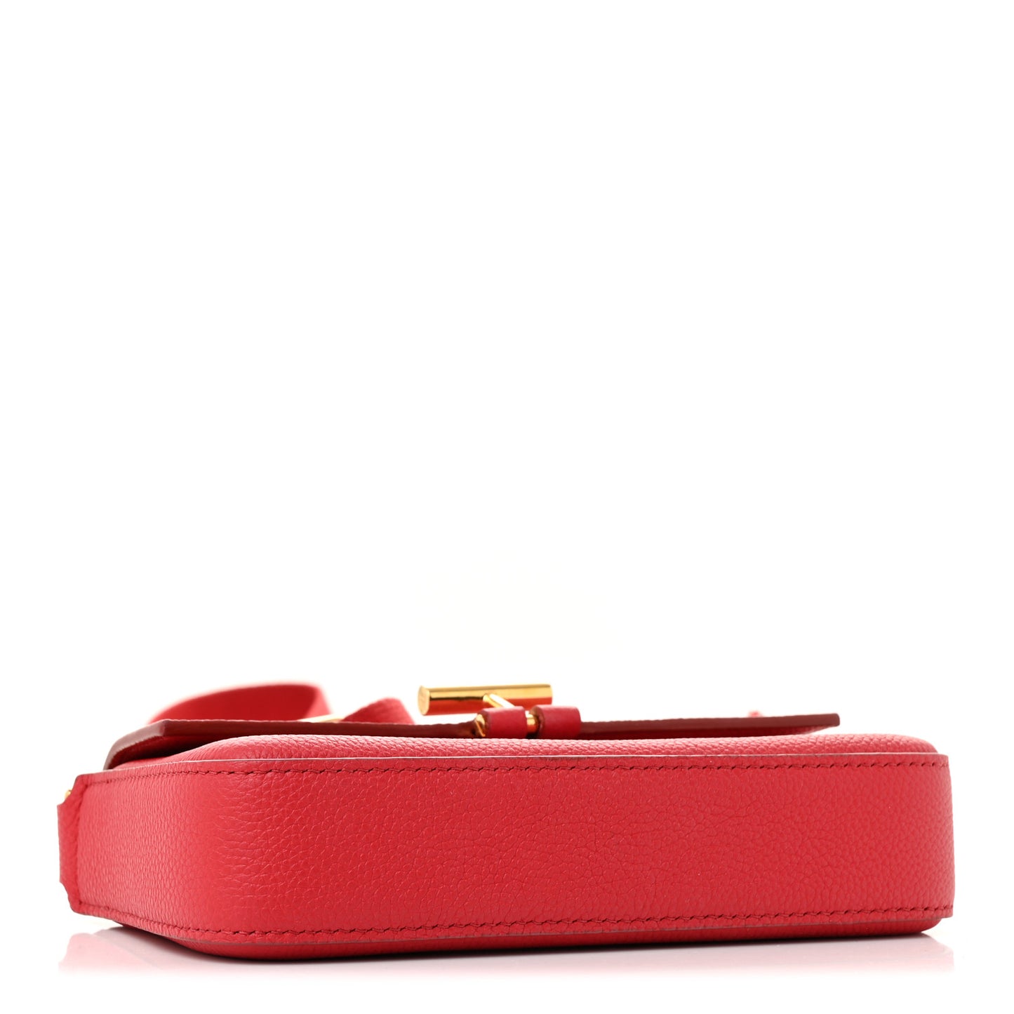 Grained Calfskin Mini Tara Long Strap Crossbody Bag Red