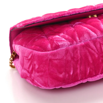 Versace Velvet Quilted Virtus Evening Bag Pink 9 of 10