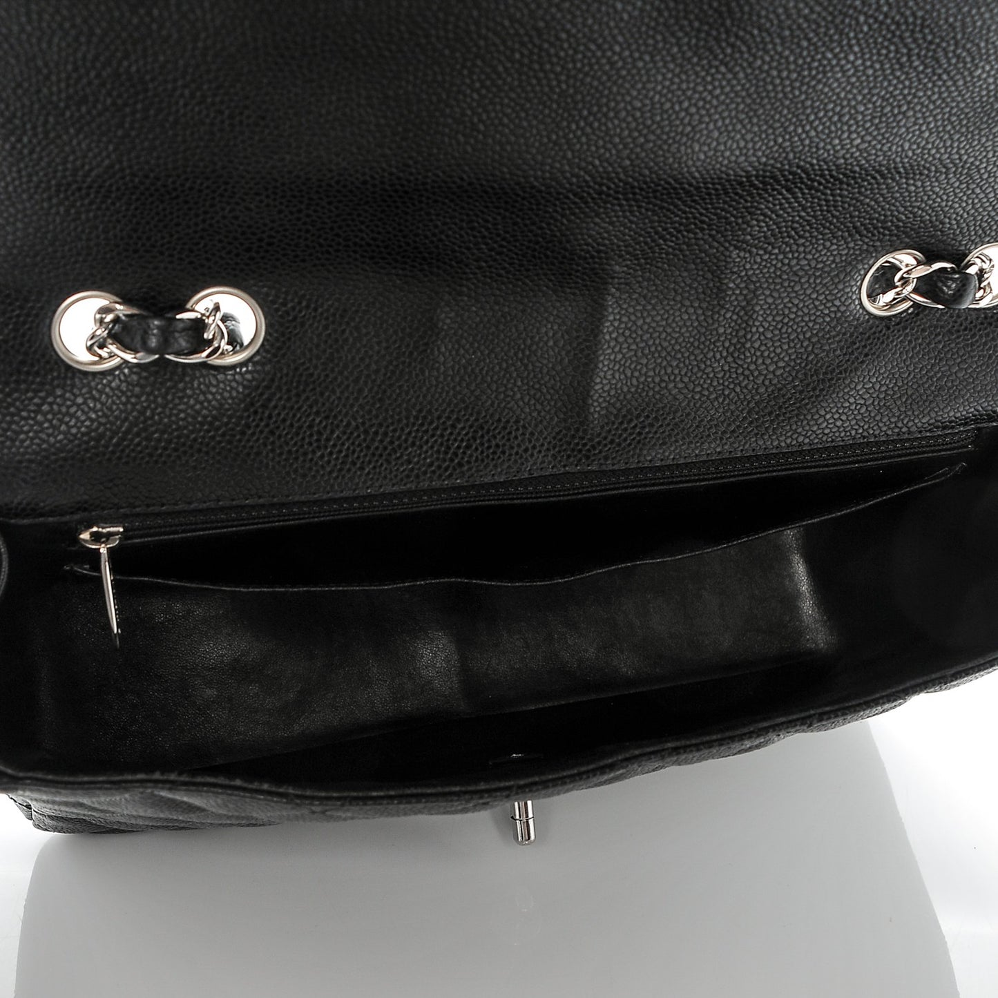 Caviar Quilted Jumbo Single Flap Black