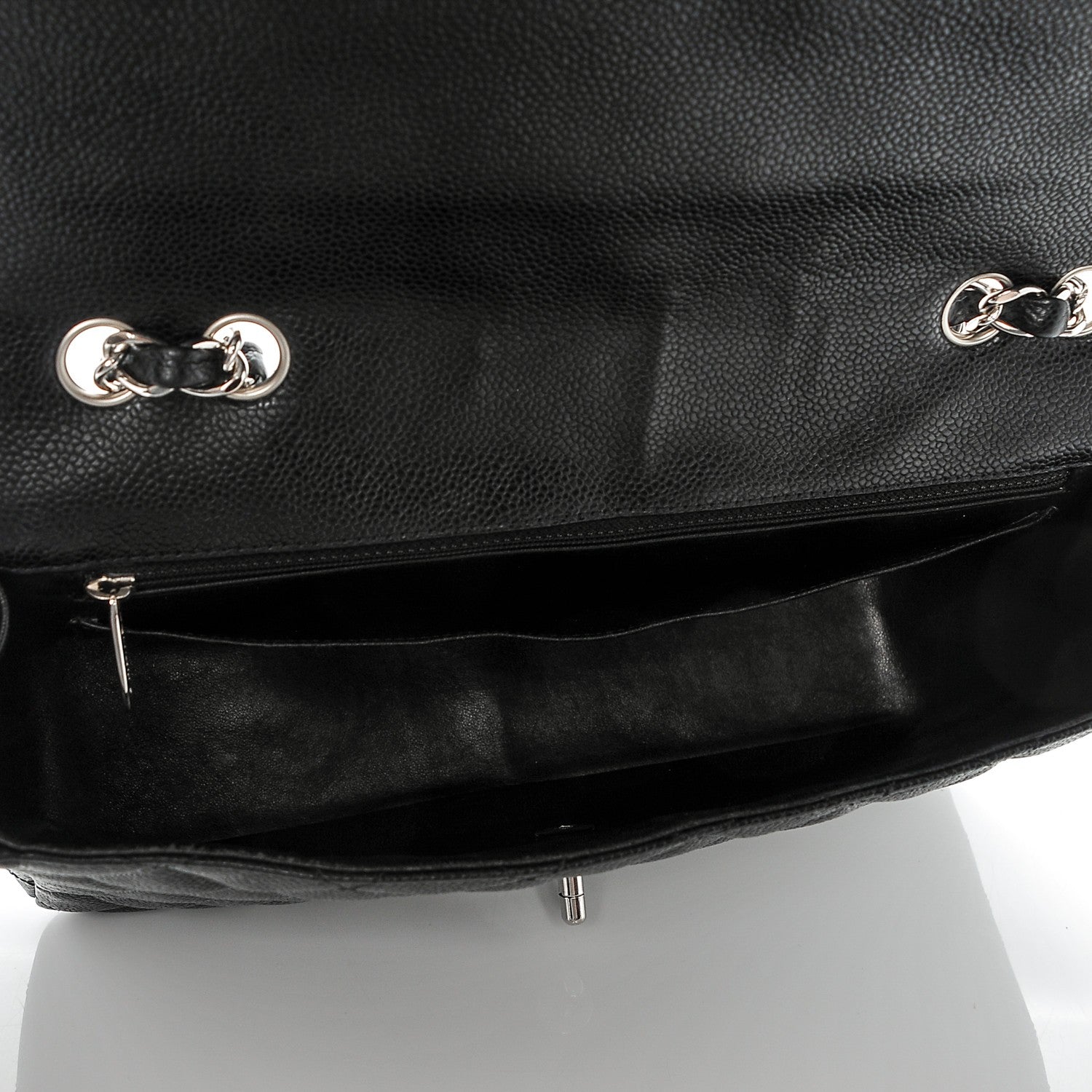 Chanel Caviar Quilted Jumbo Single Flap Black 5 of 7