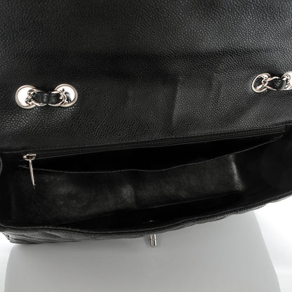 Chanel Caviar Quilted Jumbo Single Flap Black 5 of 7