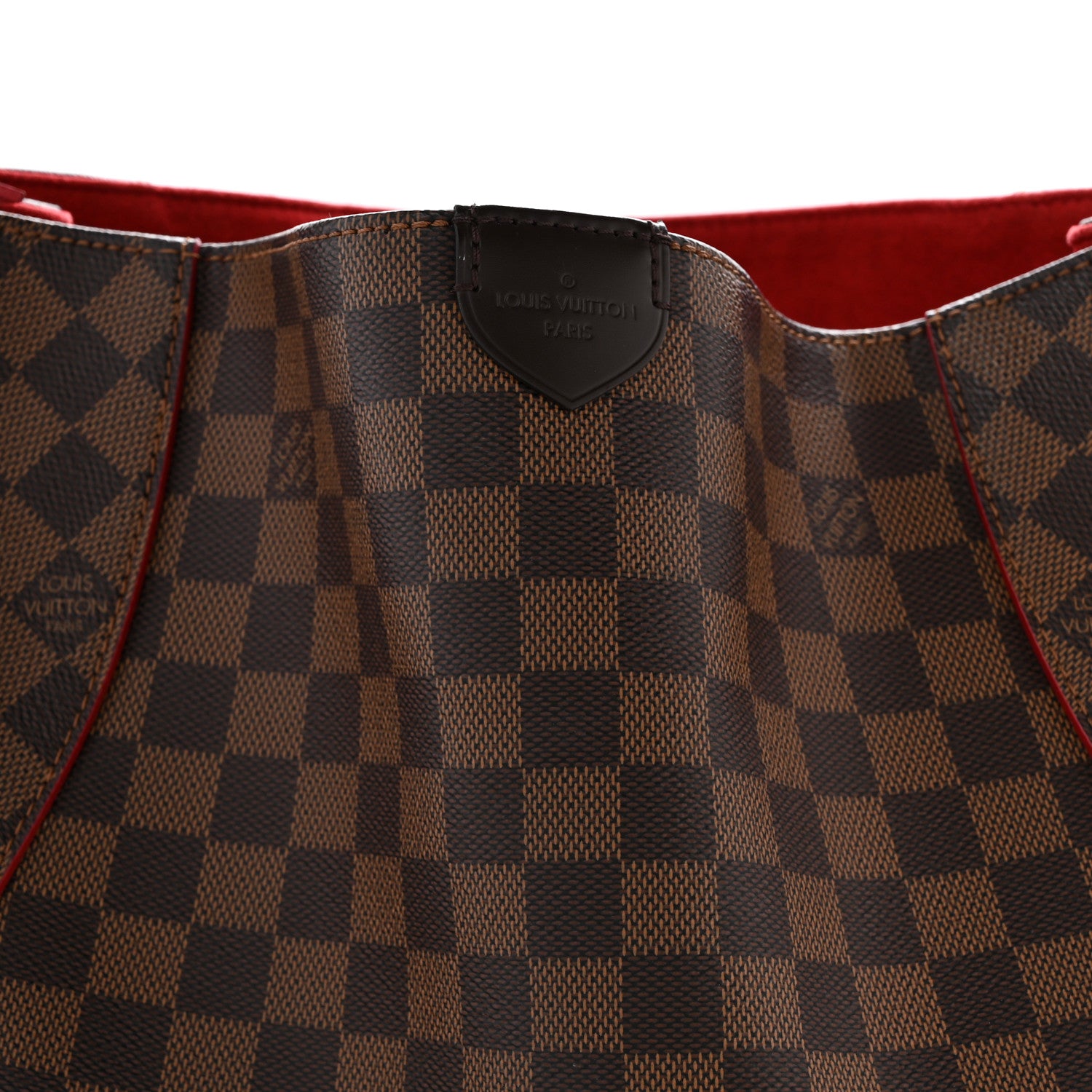 Louis Vuitton Damier Ebene Caissa Hobo Cherry 7 of 13