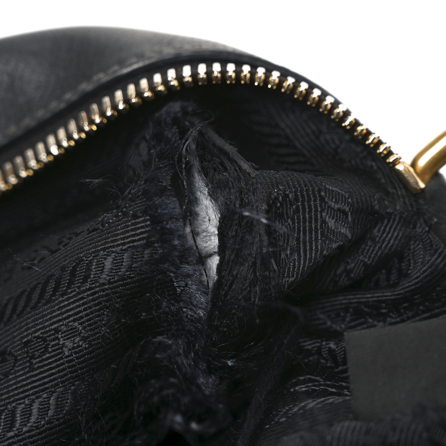 Prada Glace Calfskin Embossed Logo Crossbody Black 10 of 11