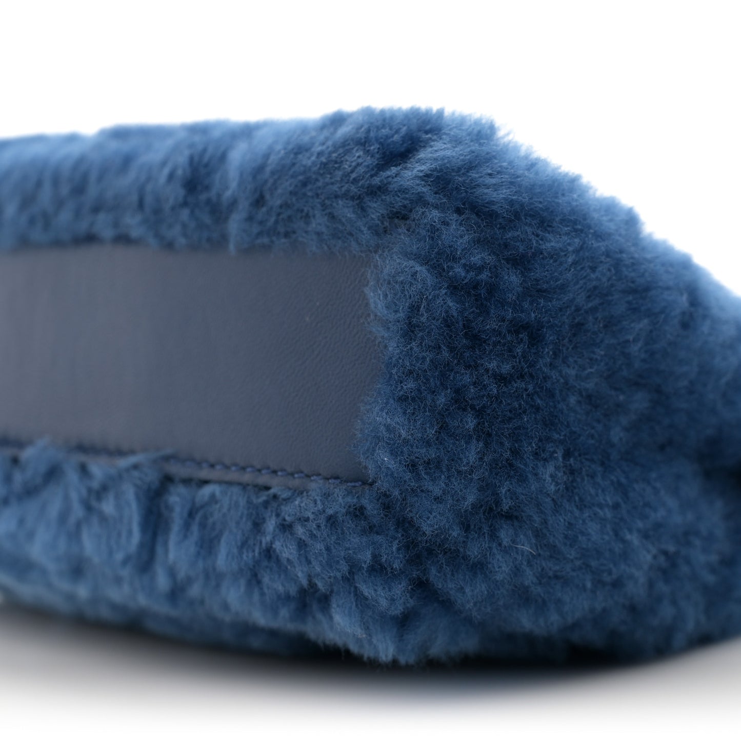 Shearling Shiny Nappa Micro Peekaboo Iconic Satchel Blue