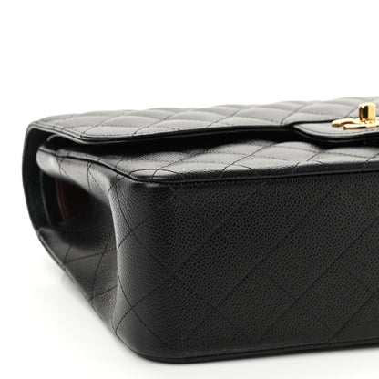 Chanel Caviar Quilted Jumbo Double Flap Black 9 of 10