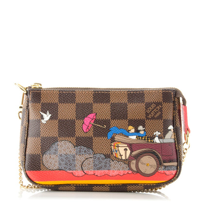 Louis Vuitton Damier Ebene 2015 Christmas Animation Mini Pochette Accessories 1 of 7