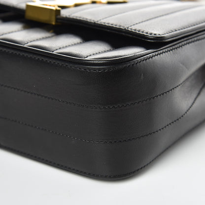 Saint Laurent Lambskin Matelasse Monogram Medium Vicky Chain Bag Black 10 of 11