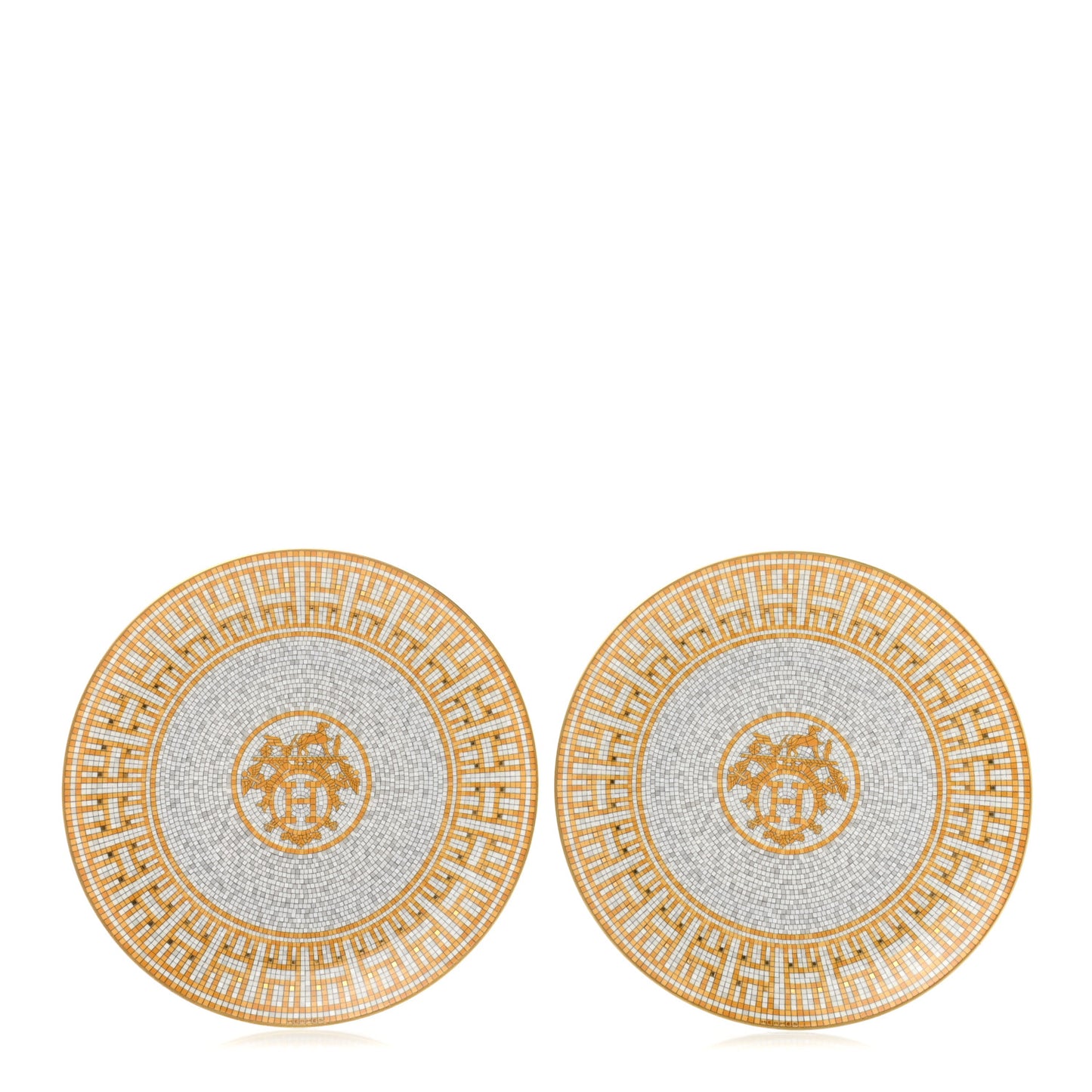Porcelain Mosaique au 24 Dessert Plate Set of 2