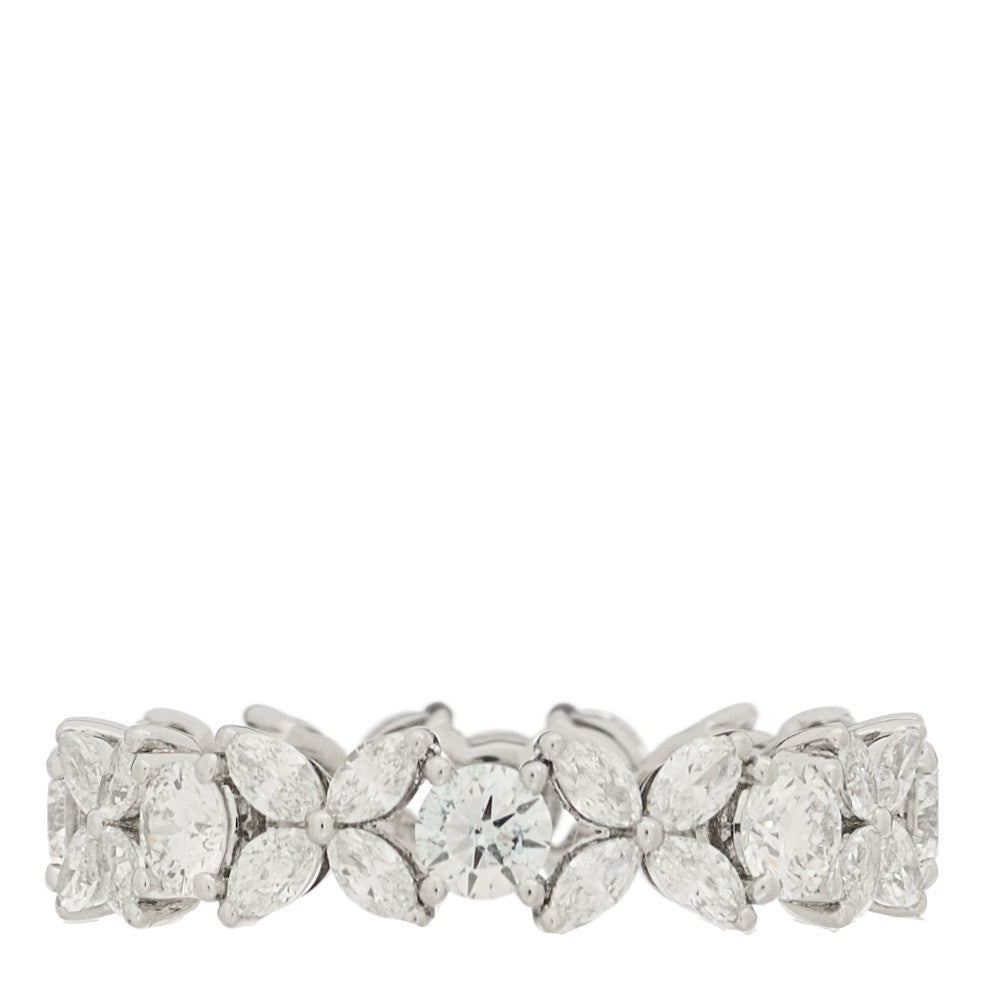 Platinum Diamond Victoria Alternating Band Ring 49 5