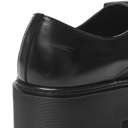 Hermes Glazed Calfskin Womens Hariston Derby Loafers 40 Black 9 of 9