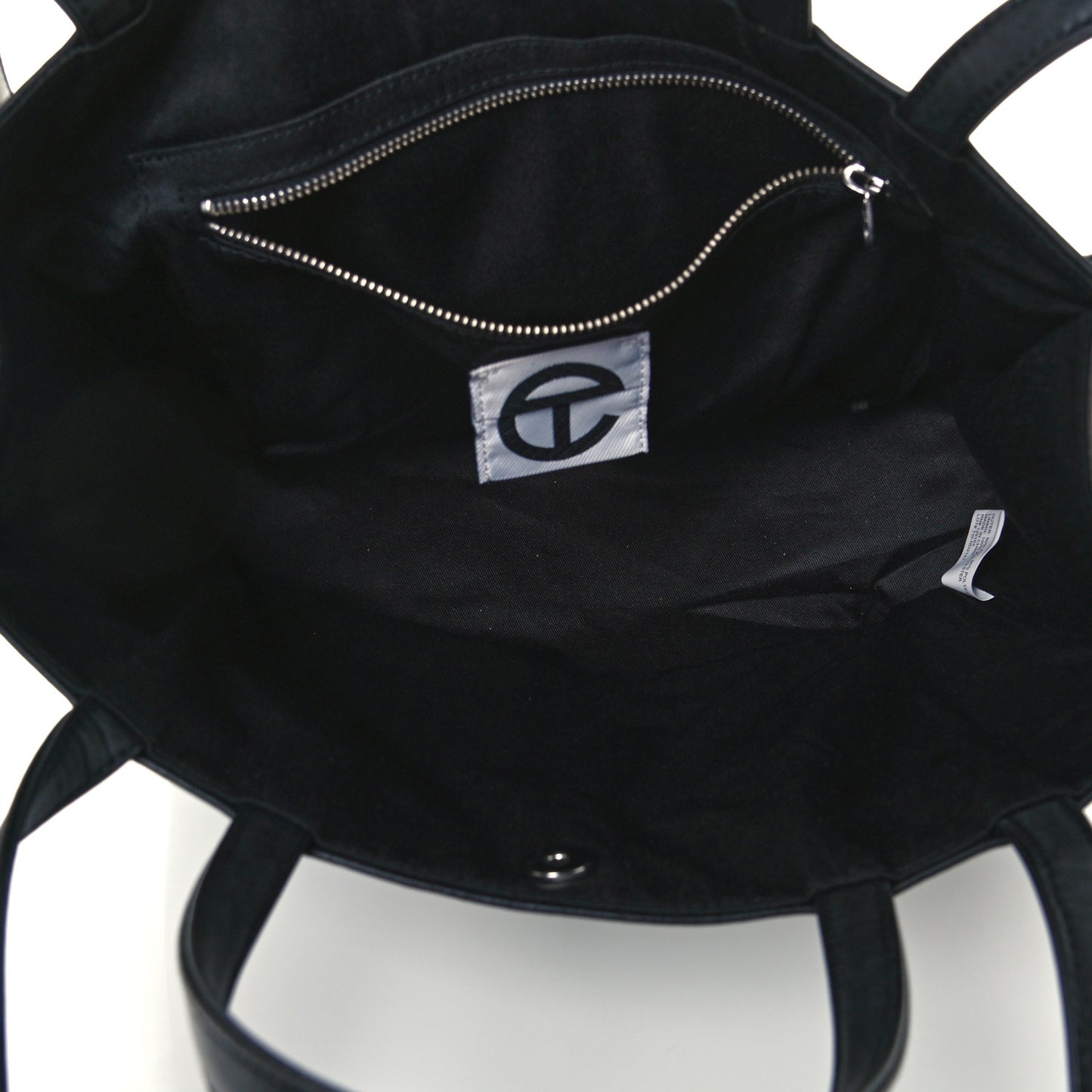 Vegan Leather Medium Shopping Bag Black