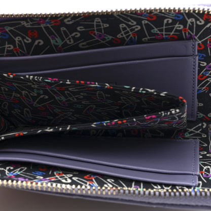 Chanel Caviar Quilted CC Zip Around Card Holder Wallet  Purple 5 of 8
