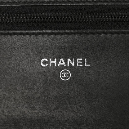 Chanel Velvet Quilted Boy Wallet On Chain WOC Black 6 of 15