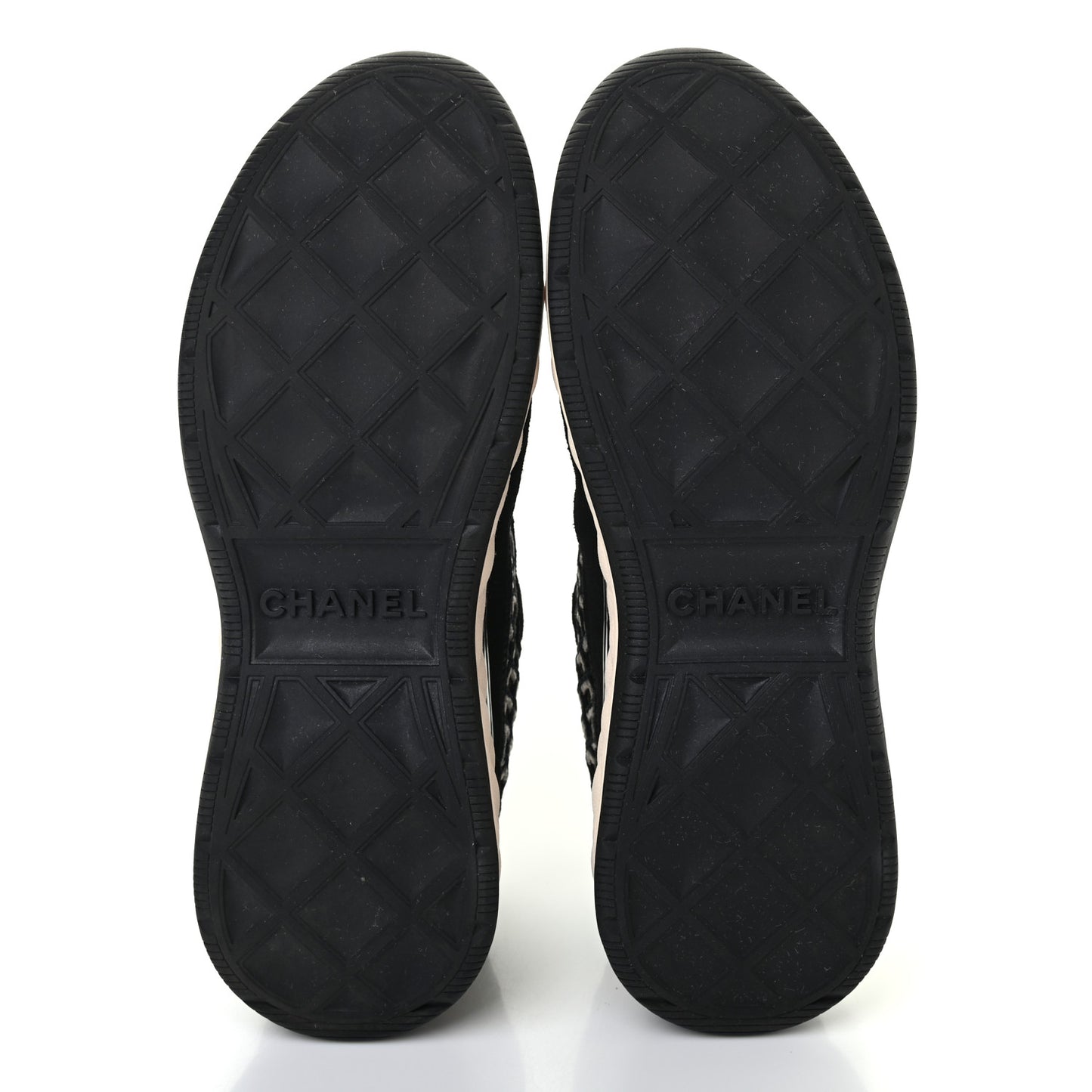 Suede Calfskin Embroidered CC Sneakers 38.5 Black
