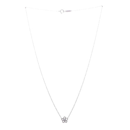 Tiffany Platinum Diamond Flower Necklace 3 of 7