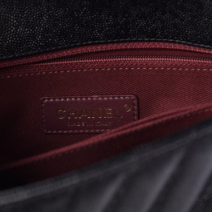 Chanel Caviar Chevron Quilted Mini Coco Handle Flap Black 6 of 8