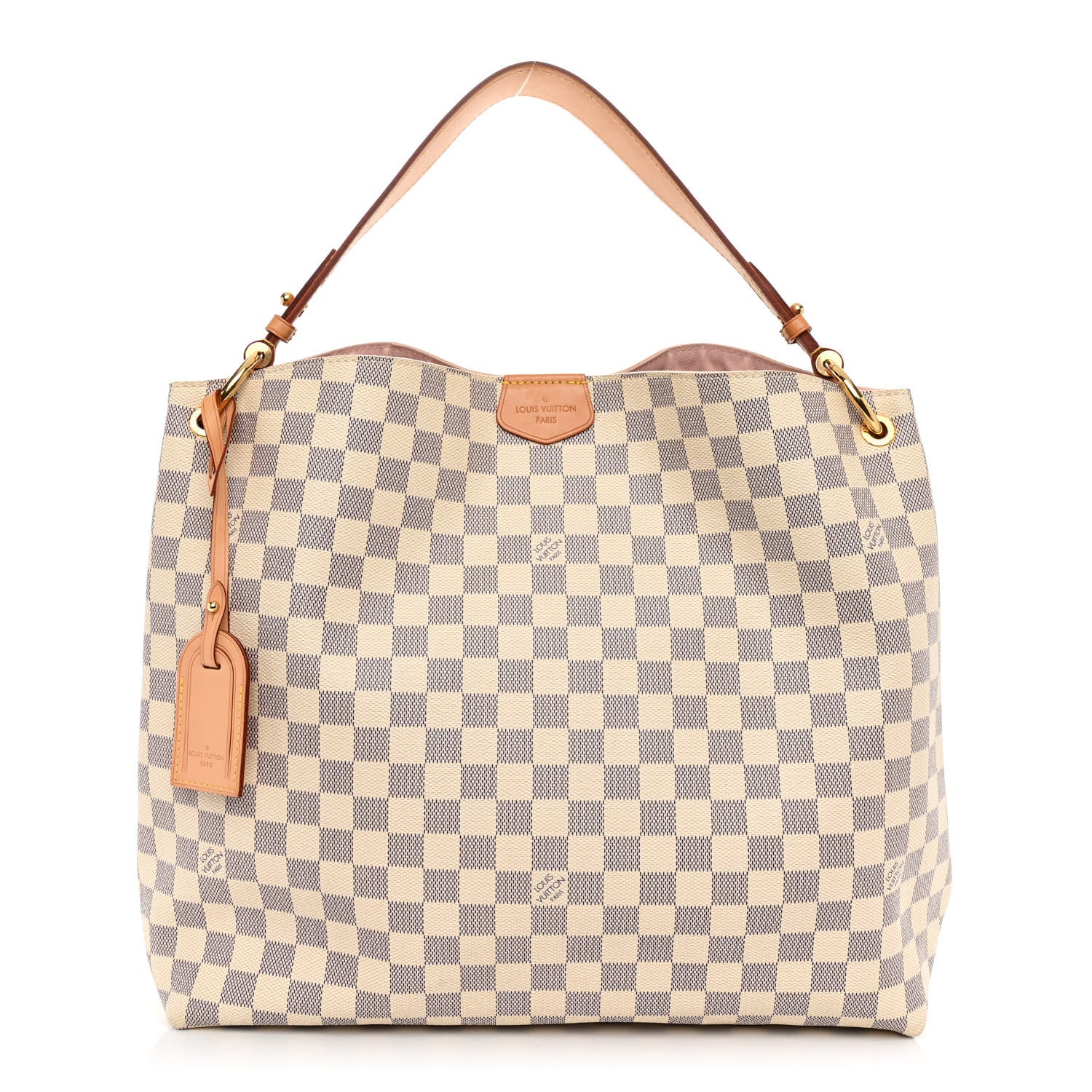 Louis Vuitton Damier Azur Graceful MM Rose Ballerine 1 of 9